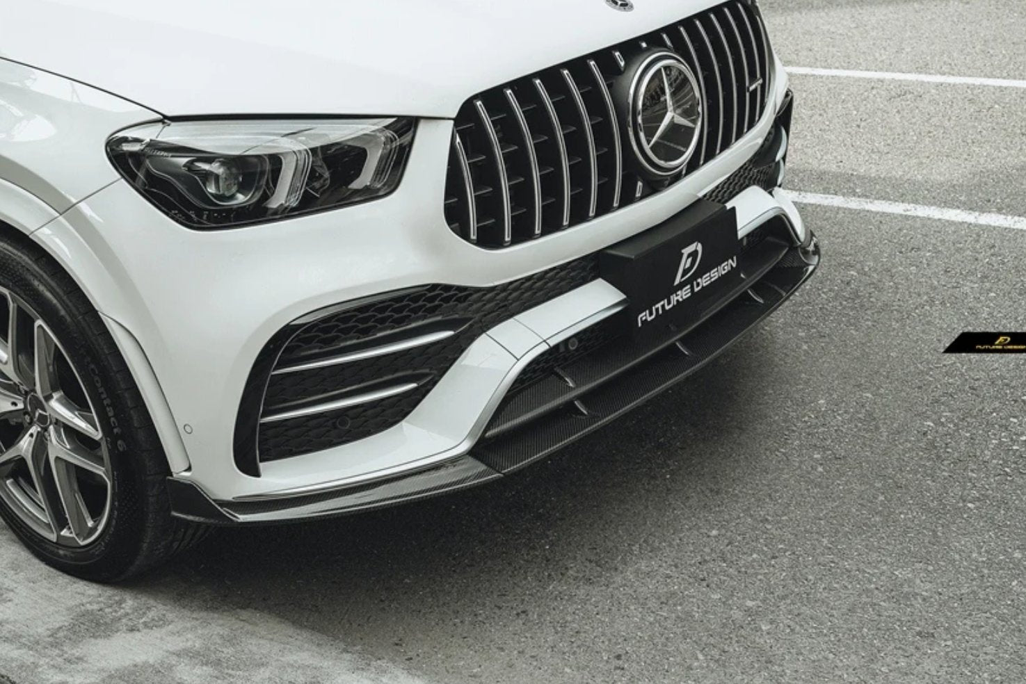 FUTURE DESIGN - MERCEDES GLE COUPE W167 CARBON FIBRE FRONT LIP SPLITTER