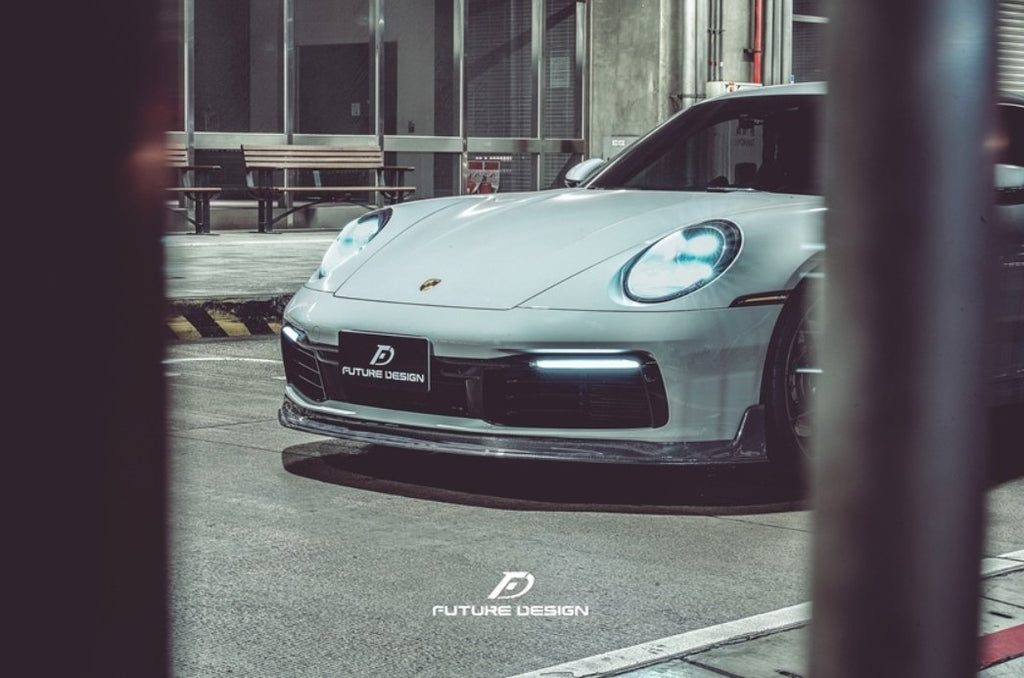 FUTURE DESIGN - PORSCHE 992 CARRERA DRY CARBON FIBRE FRONT LIP