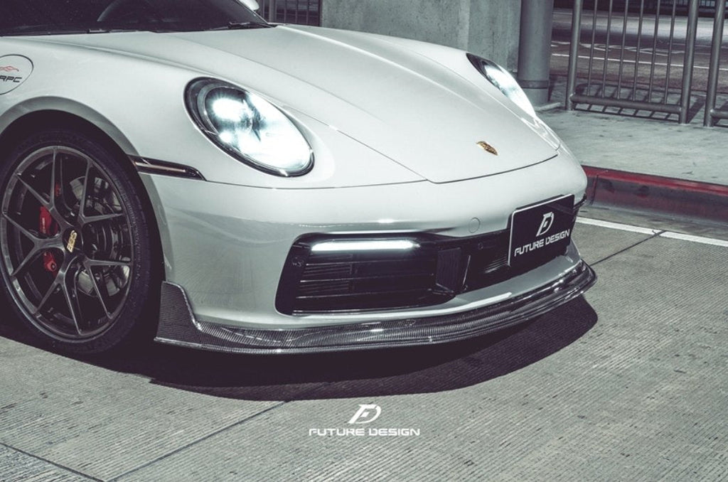 FUTURE DESIGN - PORSCHE 992 CARRERA DRY CARBON FIBRE FRONT LIP