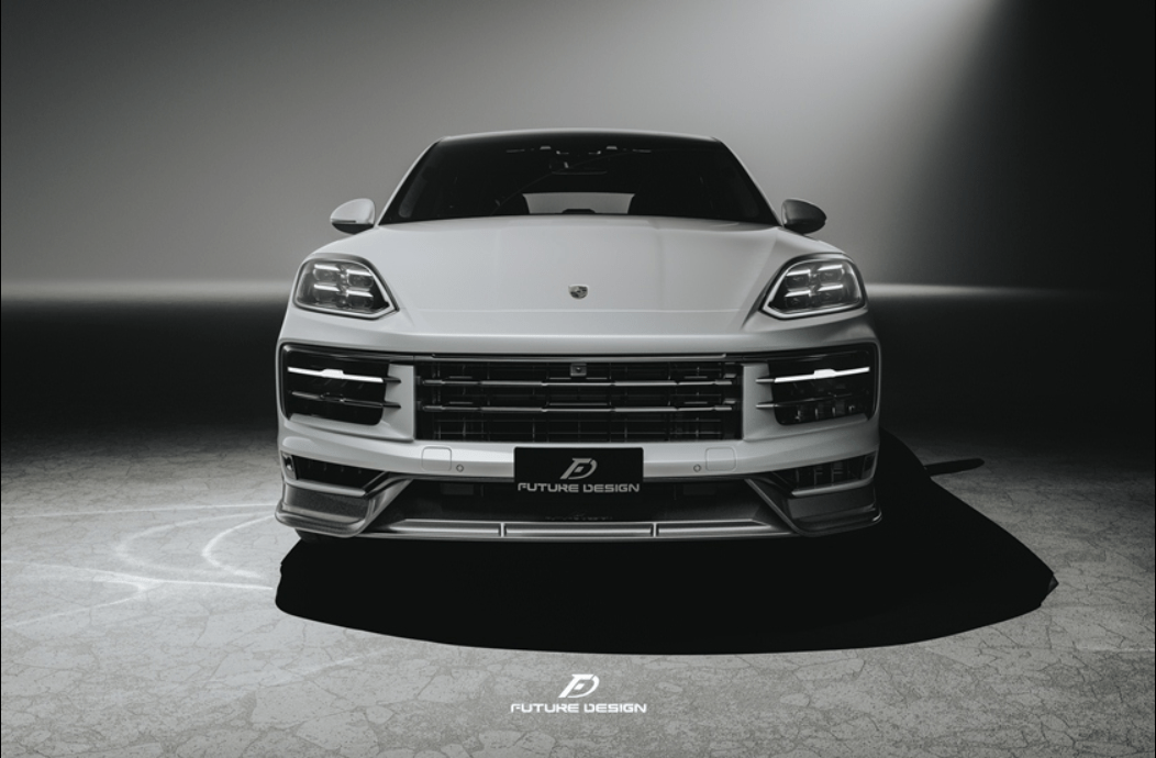 FUTURE DESIGN - PORSCHE CAYENNE COUPE 2024+ DRY CARBON FIBER FRONT LIP
