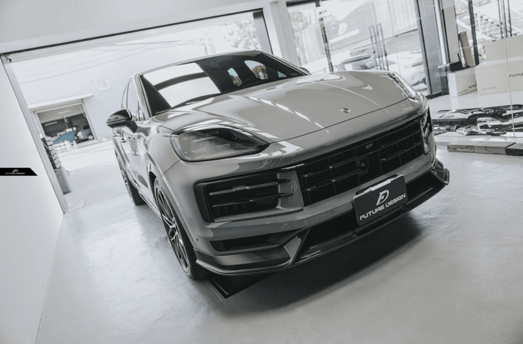 FUTURE DESIGN - PORSCHE CAYENNE COUPE 2024+ DRY CARBON FIBER FRONT LIP