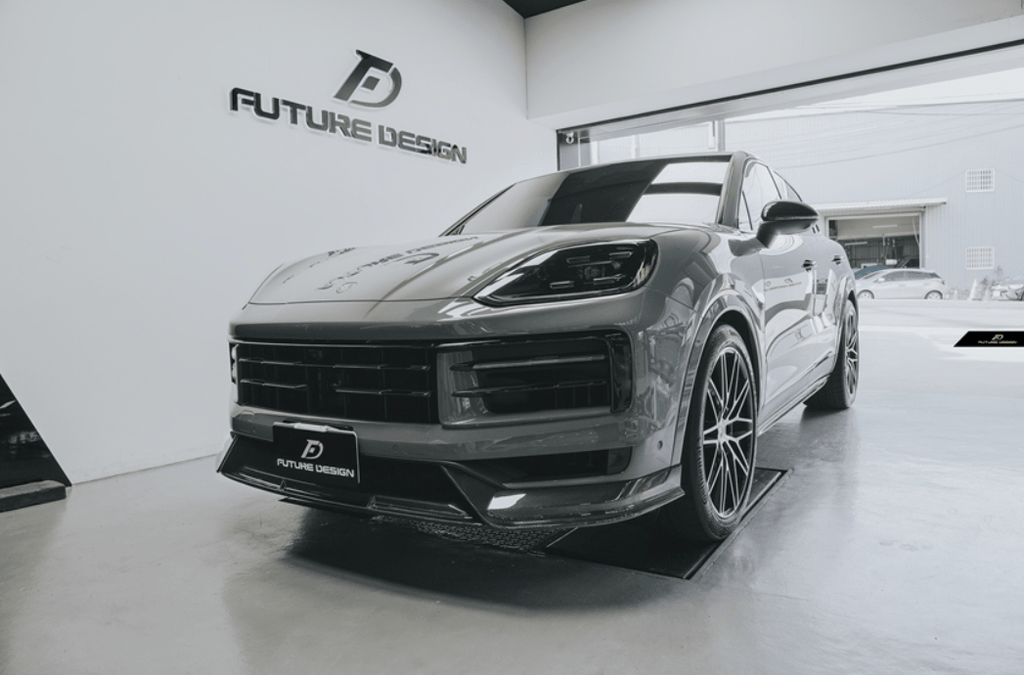 FUTURE DESIGN - PORSCHE CAYENNE COUPE 2024+ DRY CARBON FIBER FRONT LIP