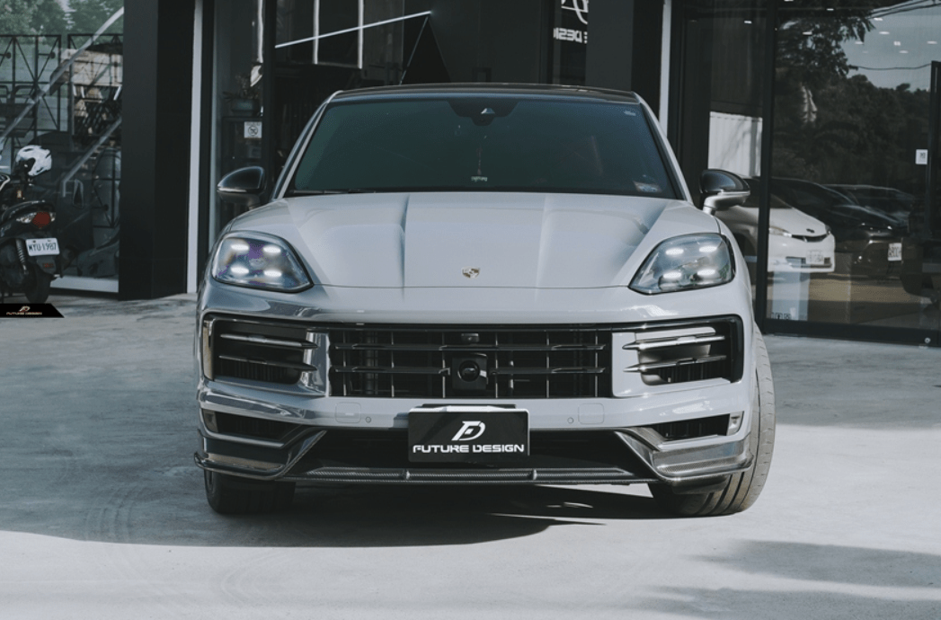 FUTURE DESIGN - PORSCHE CAYENNE COUPE 2024+ DRY CARBON FIBER FRONT LIP