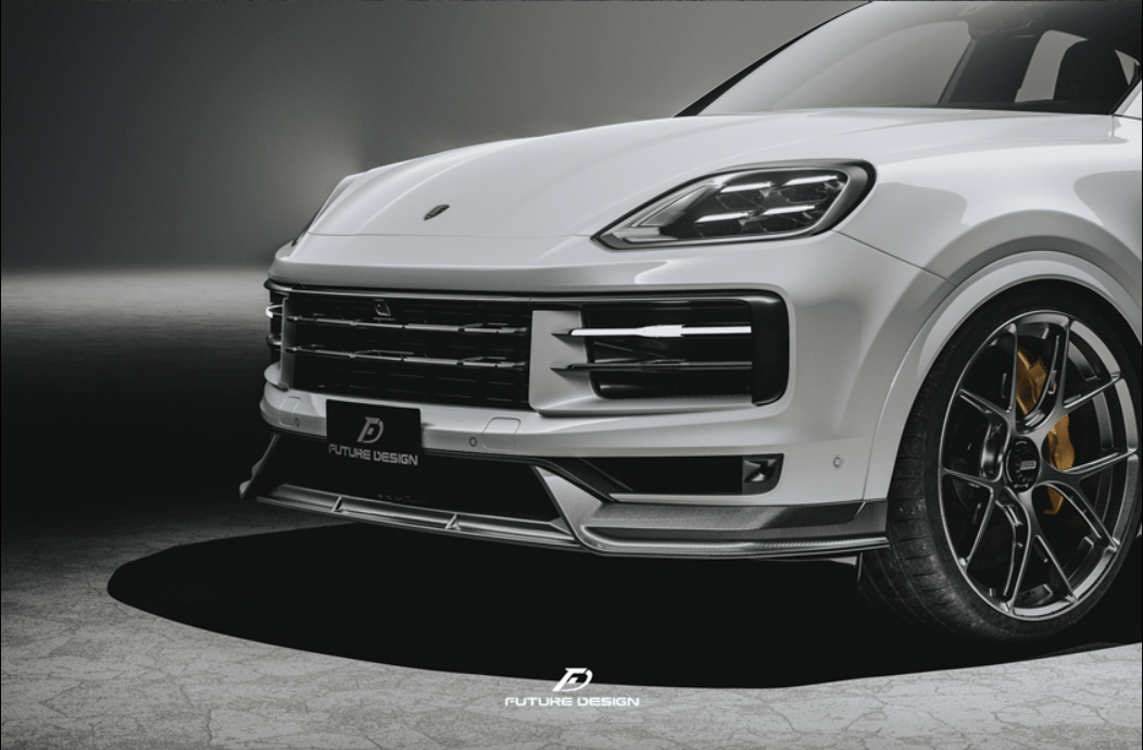 FUTURE DESIGN - PORSCHE CAYENNE COUPE 2024+ DRY CARBON FIBER FRONT LIP