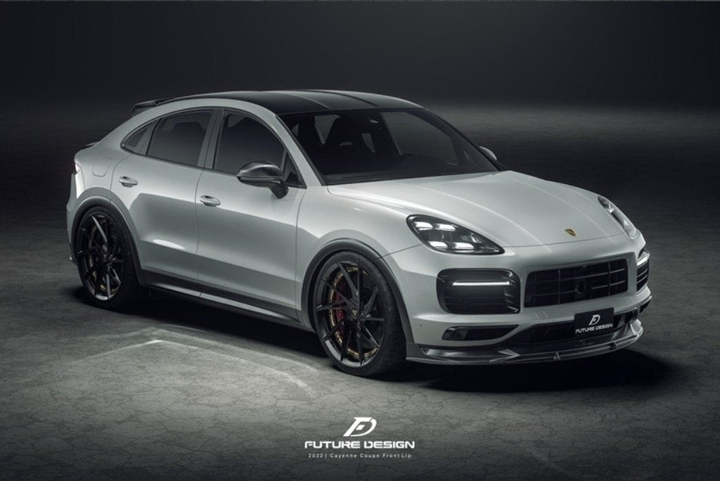 FUTURE DESIGN - PORSCHE CAYENNE COUPE 9Y3 DRY CARBON FIBRE FRONT LIP