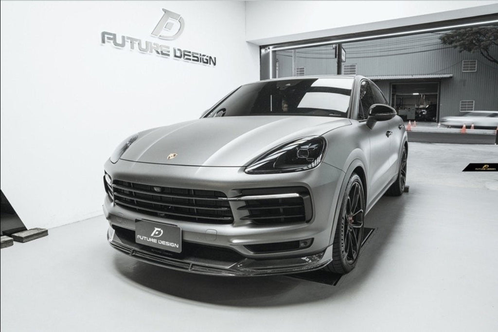 FUTURE DESIGN - PORSCHE CAYENNE COUPE 9Y3 DRY CARBON FIBRE FRONT LIP