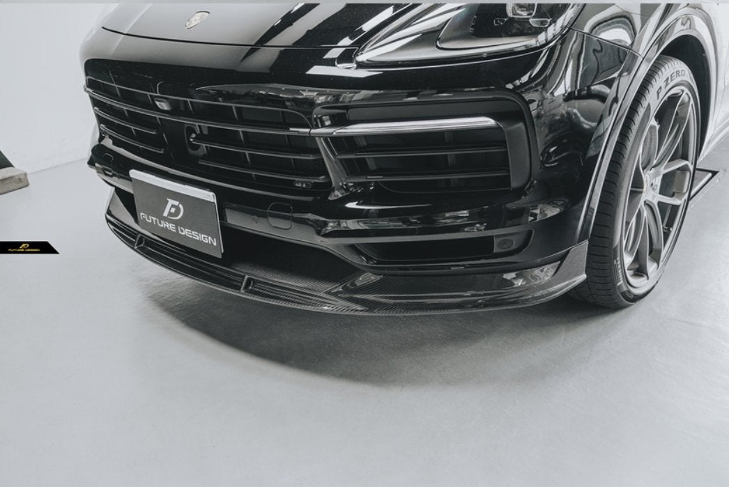 FUTURE DESIGN - PORSCHE CAYENNE COUPE 9Y3 DRY CARBON FIBRE FRONT LIP