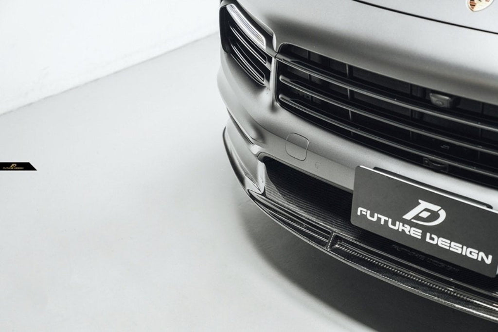 FUTURE DESIGN - PORSCHE CAYENNE COUPE 9Y3 DRY CARBON FIBRE FRONT LIP