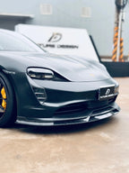 FUTURE DESIGN - PORSCHE TAYCAN CARBON FIBRE FRONT LIP SPLITTER V2