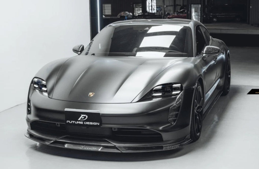 FUTURE DESIGN - PORSCHE TAYCAN CARBON FIBRE FRONT LIP SPLITTER V2