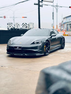FUTURE DESIGN - PORSCHE TAYCAN CARBON FIBRE FRONT LIP SPLITTER V2