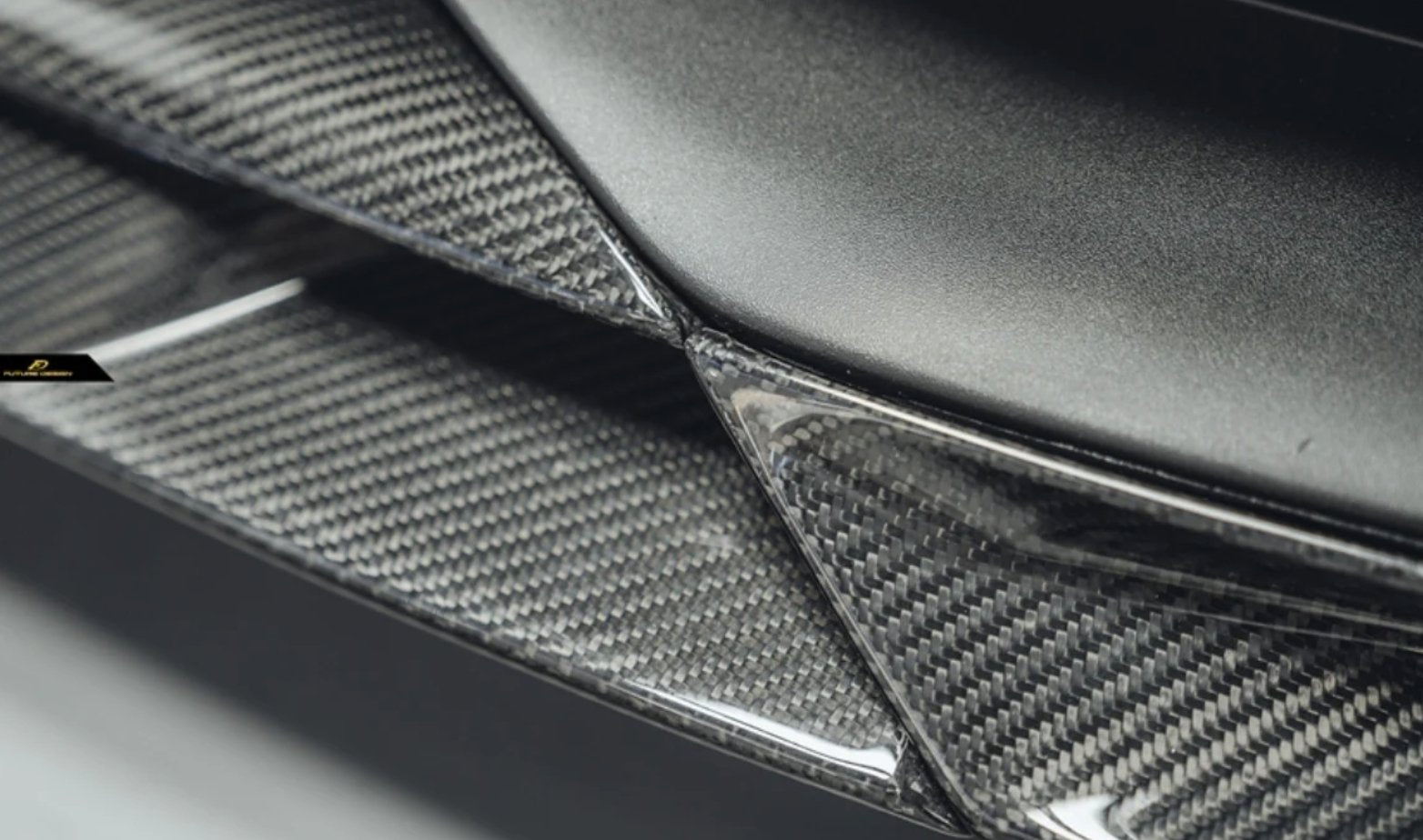FUTURE DESIGN - PORSCHE TAYCAN CARBON FIBRE FRONT LIP SPLITTER V2