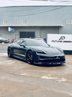 FUTURE DESIGN - PORSCHE TAYCAN CARBON FIBRE FRONT LIP SPLITTER V2
