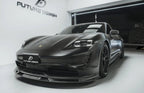 FUTURE DESIGN - PORSCHE TAYCAN CARBON FIBRE FRONT LIP SPLITTER V2