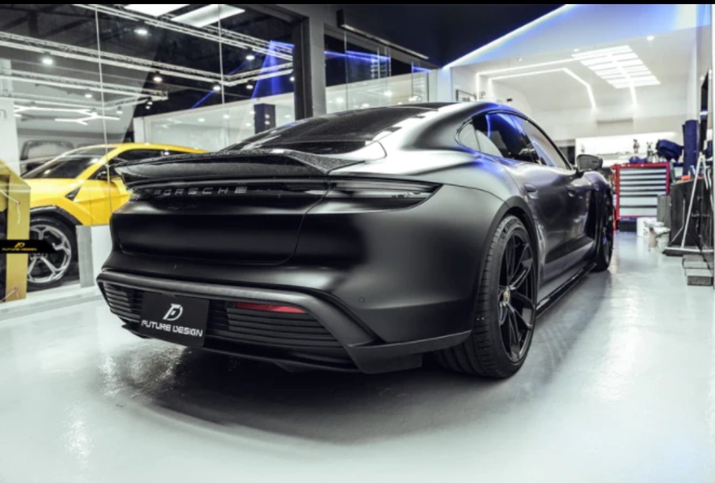 FUTURE DESIGN - PORSCHE TAYCAN CARBON FIBRE REAR SPOILER V2