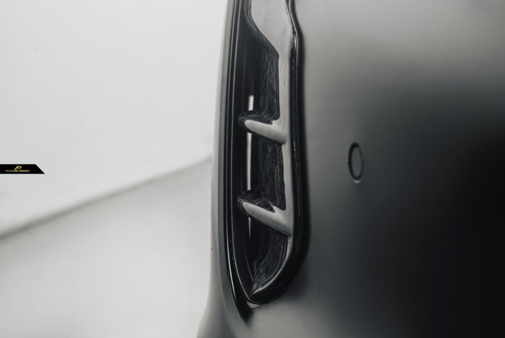 FUTURE DESIGN - PORSCHE TAYCAN DRY CARBON FIBRE FRONT BUMPER AIR INTAKES