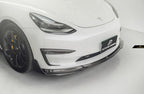 FUTURE DESIGN - TESLA MODEL 3 DRY CARBON FRONT BUMPER CANARD
