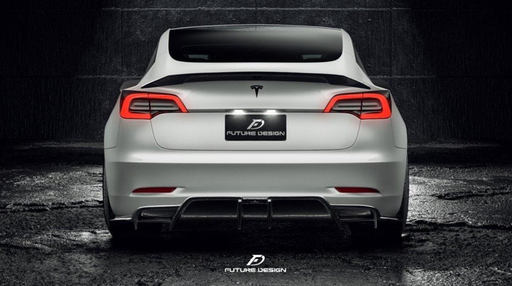 FUTURE DESIGN - TESLA MODEL 3 DRY CARBON REAR DIFFUSER