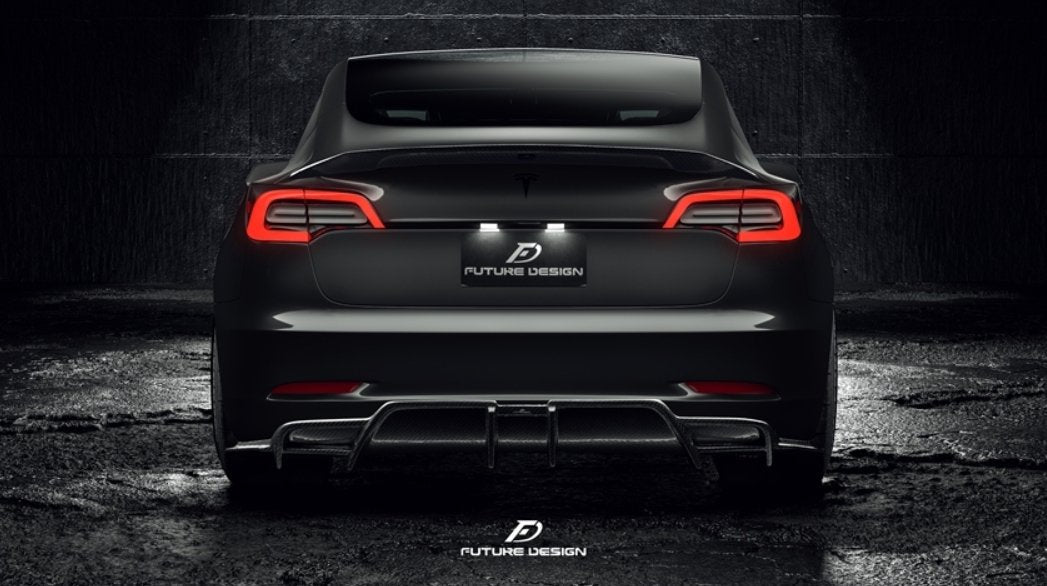 FUTURE DESIGN - TESLA MODEL 3 DRY CARBON REAR DIFFUSER