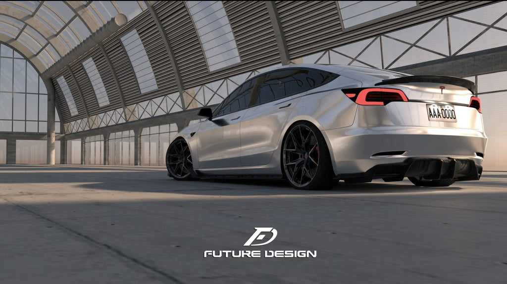 FUTURE DESIGN - TESLA MODEL 3 DRY CARBON REAR DIFFUSER
