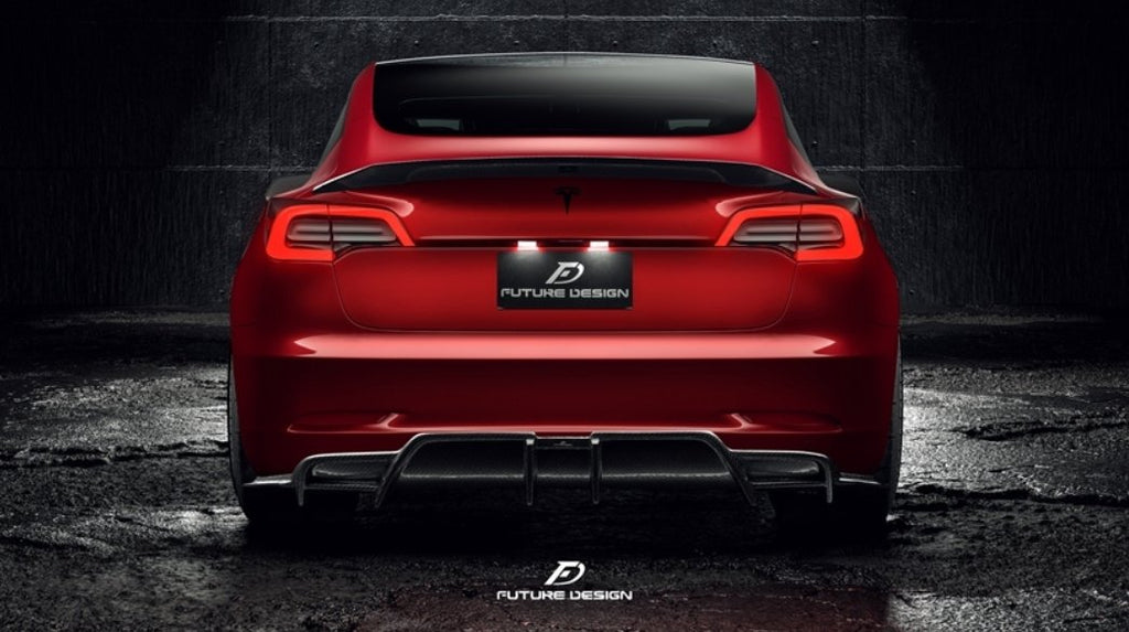 FUTURE DESIGN - TESLA MODEL 3 DRY CARBON REAR DIFFUSER