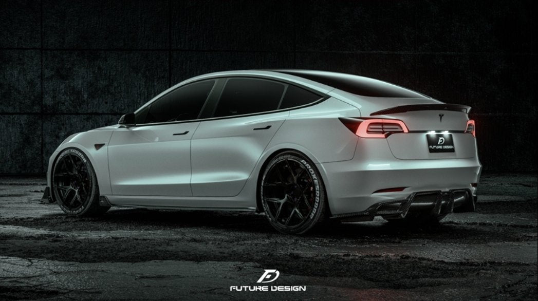 FUTURE DESIGN - TESLA MODEL 3 DRY CARBON REAR SPOILER