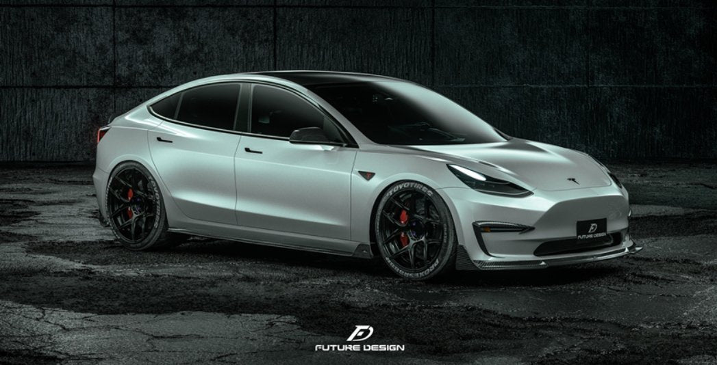 FUTURE DESIGN - TESLA MODEL 3 DRY CARBON SIDE SKIRTS