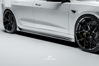 FUTURE DESIGN - TESLA MODEL 3 HIGHLAND 2024+ CARBON FIBER SIDE SKIRTS