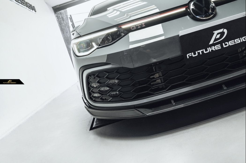 FUTURE DESIGN - VOLKSWAGEN GOLF MK8 GTI / R LINE CARBON FIBRE FRONT LIP
