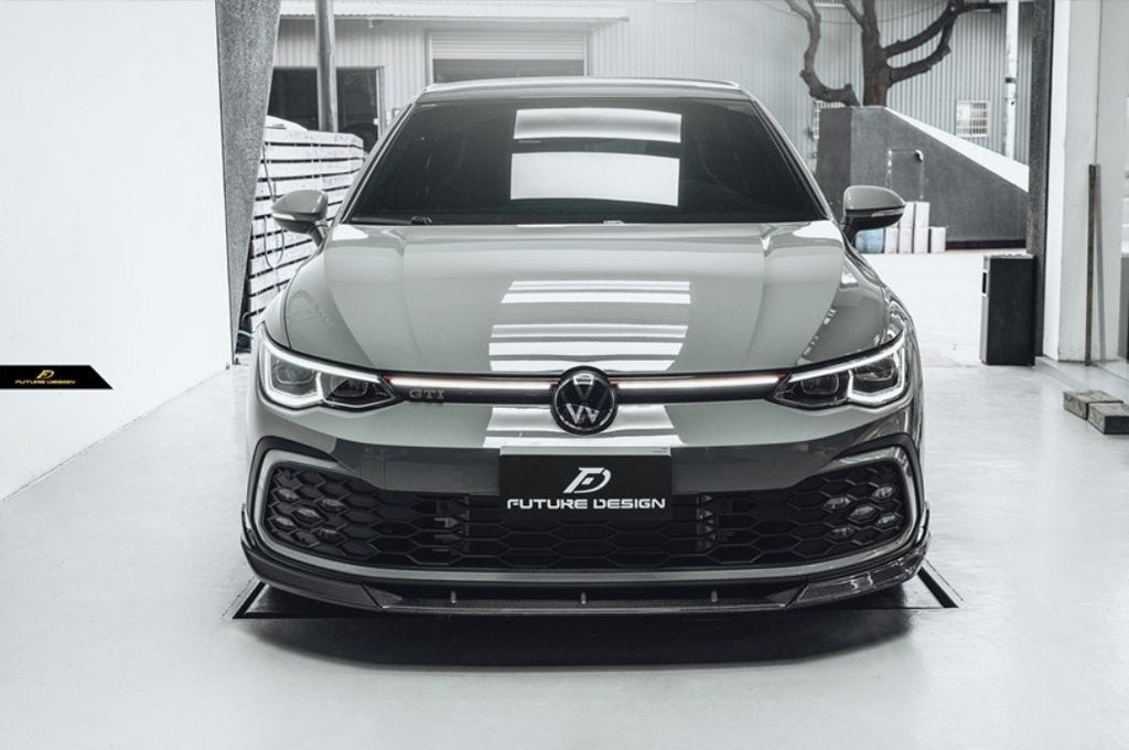 FUTURE DESIGN - VOLKSWAGEN GOLF MK8 GTI / R LINE CARBON FIBRE FRONT LIP