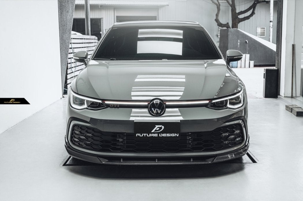 FUTURE DESIGN - VOLKSWAGEN GOLF MK8 GTI / R LINE CARBON FIBRE FRONT LIP