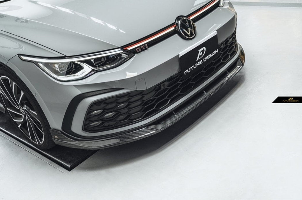 FUTURE DESIGN - VOLKSWAGEN GOLF MK8 GTI / R LINE CARBON FIBRE FRONT LIP