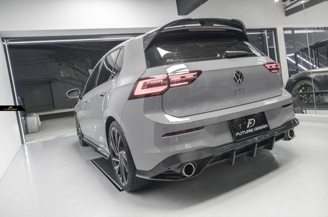 FUTURE DESIGN - VOLKSWAGEN GOLF MK8 GTI / R LINE CARBON FIBRE REAR DIFFUSER