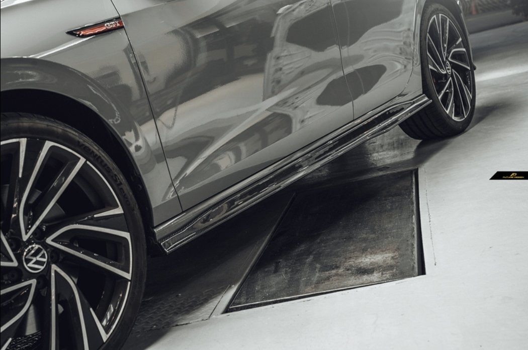 FUTURE DESIGN - VOLKSWAGEN GOLF MK8 GTI / R LINE CARBON FIBRE SIDE SKIRTS