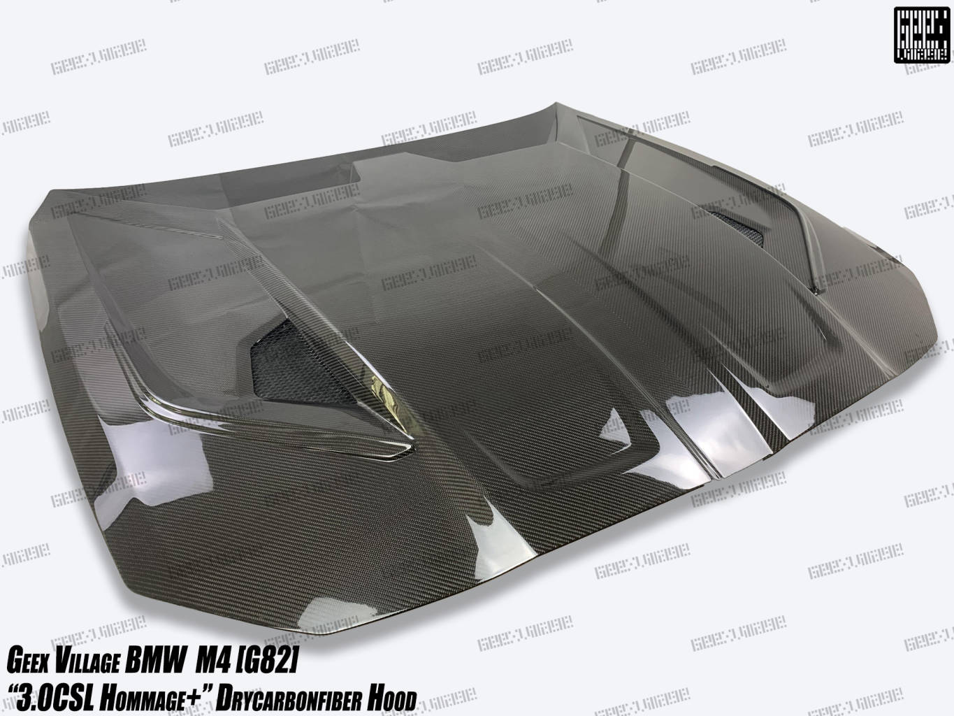 GEEX - BMW M3 G80 G81 / M4 G82 DRY CARBON FIBRE FRONT HOOD BONNET "3.0 CSL"