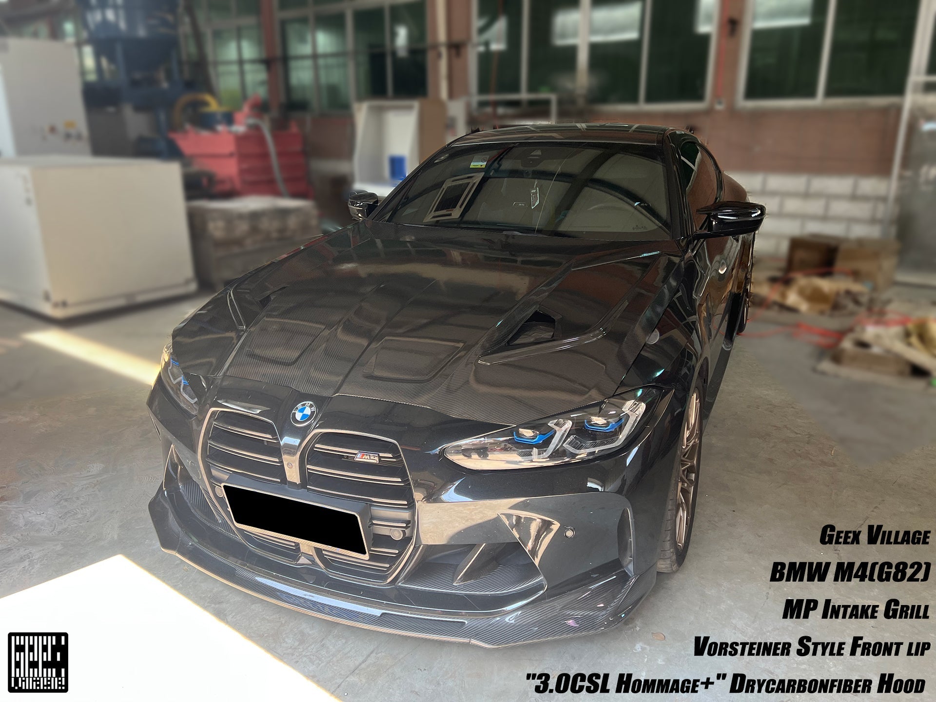 GEEX - BMW M3 G80 G81 / M4 G82 DRY CARBON FIBRE FRONT HOOD BONNET "3.0 CSL"