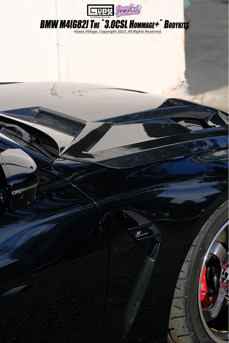 GEEX - BMW M3 G80 G81 / M4 G82 DRY CARBON FIBRE FRONT HOOD BONNET "3.0 CSL"