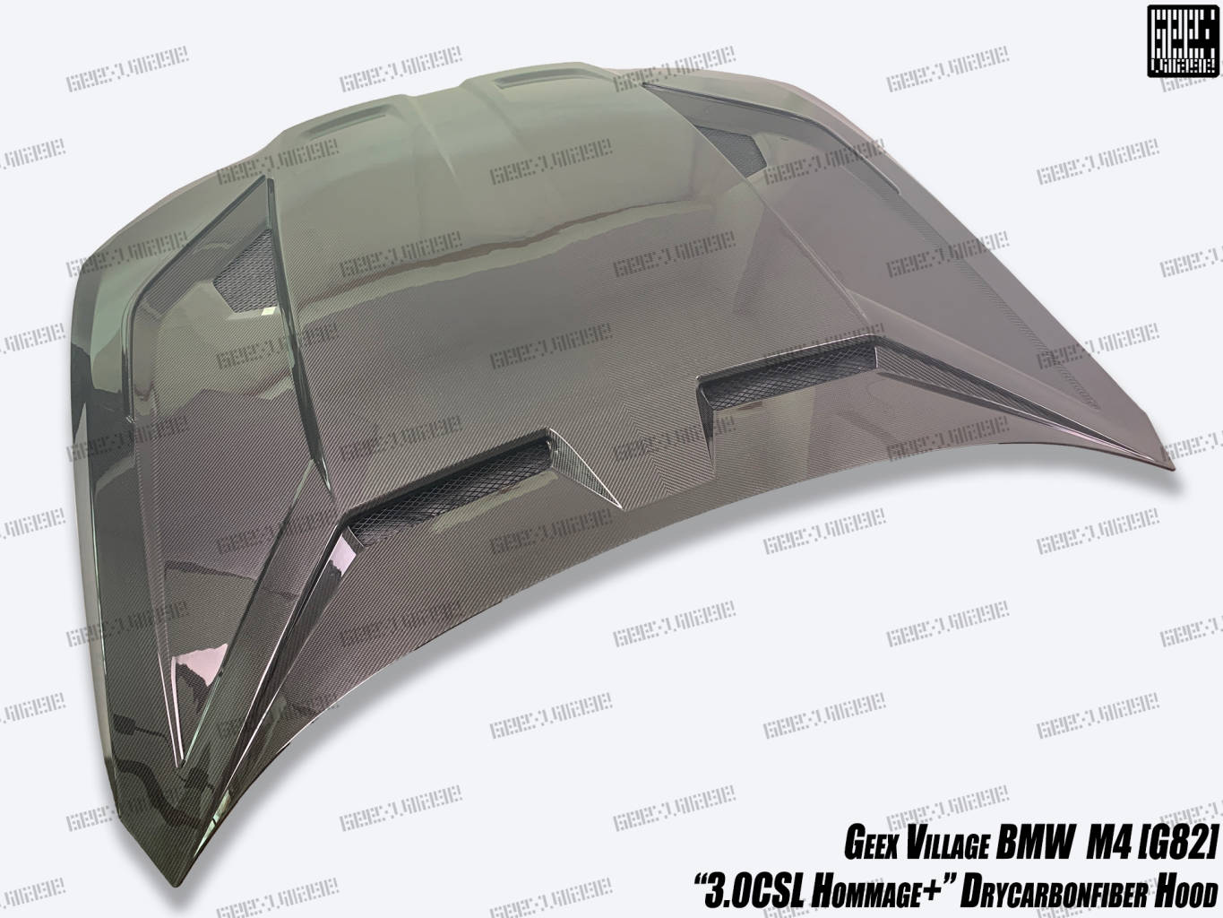 GEEX - BMW M3 G80 G81 / M4 G82 DRY CARBON FIBRE FRONT HOOD BONNET "3.0 CSL"