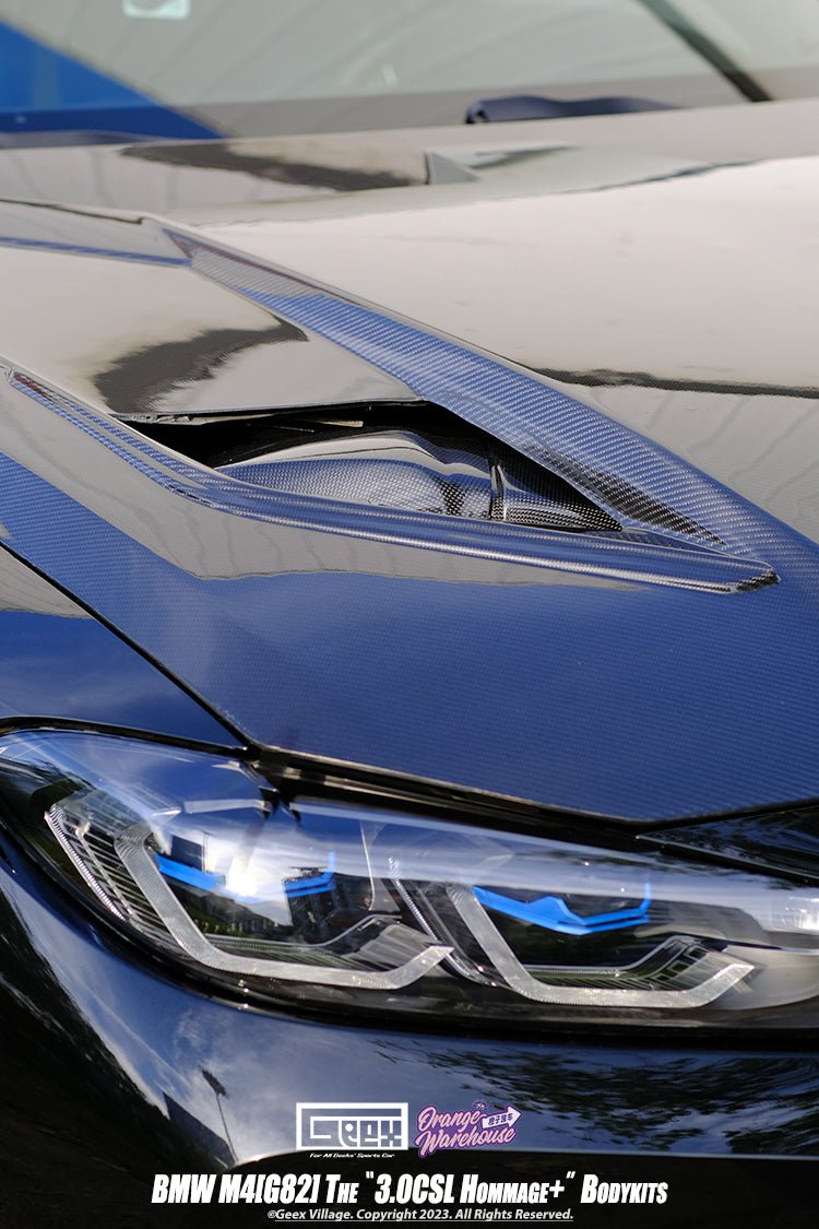 GEEX - BMW M3 G80 G81 / M4 G82 DRY CARBON FIBRE FRONT HOOD BONNET "3.0 CSL"