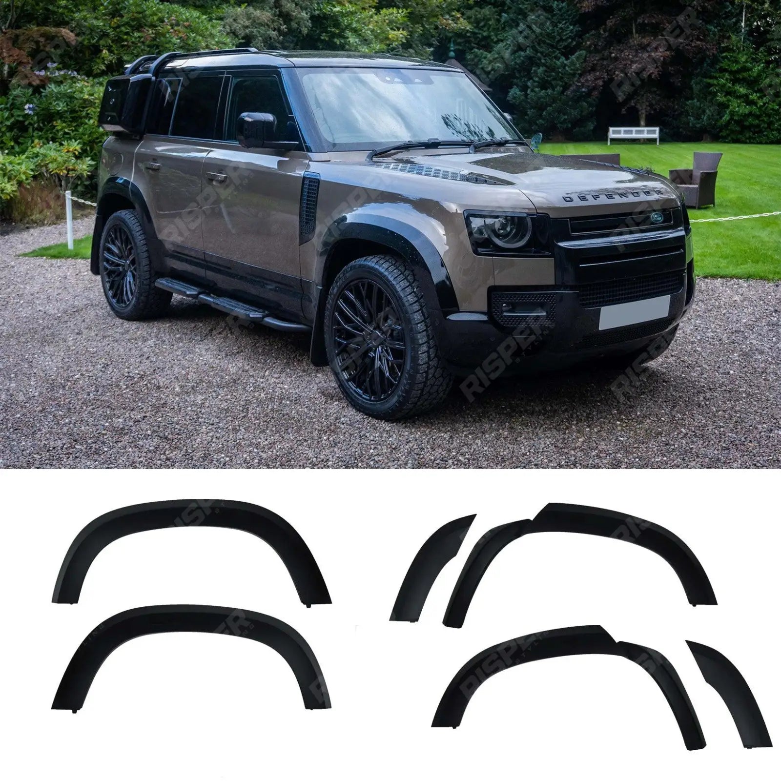 Genuine Gloss Black Wheel Arch Kit For Land Rover Defender 110 2020