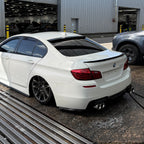 Competition Style Gloss Black Rear Diffuser Quad Exhaust for BMW F10 5 Series 10-17