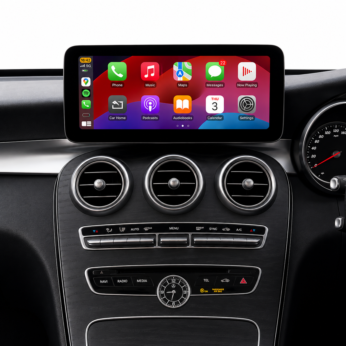 Mercedes-Benz GLC (2016-2022) Apple CarPlay Android Auto 10.25" Touch Screen