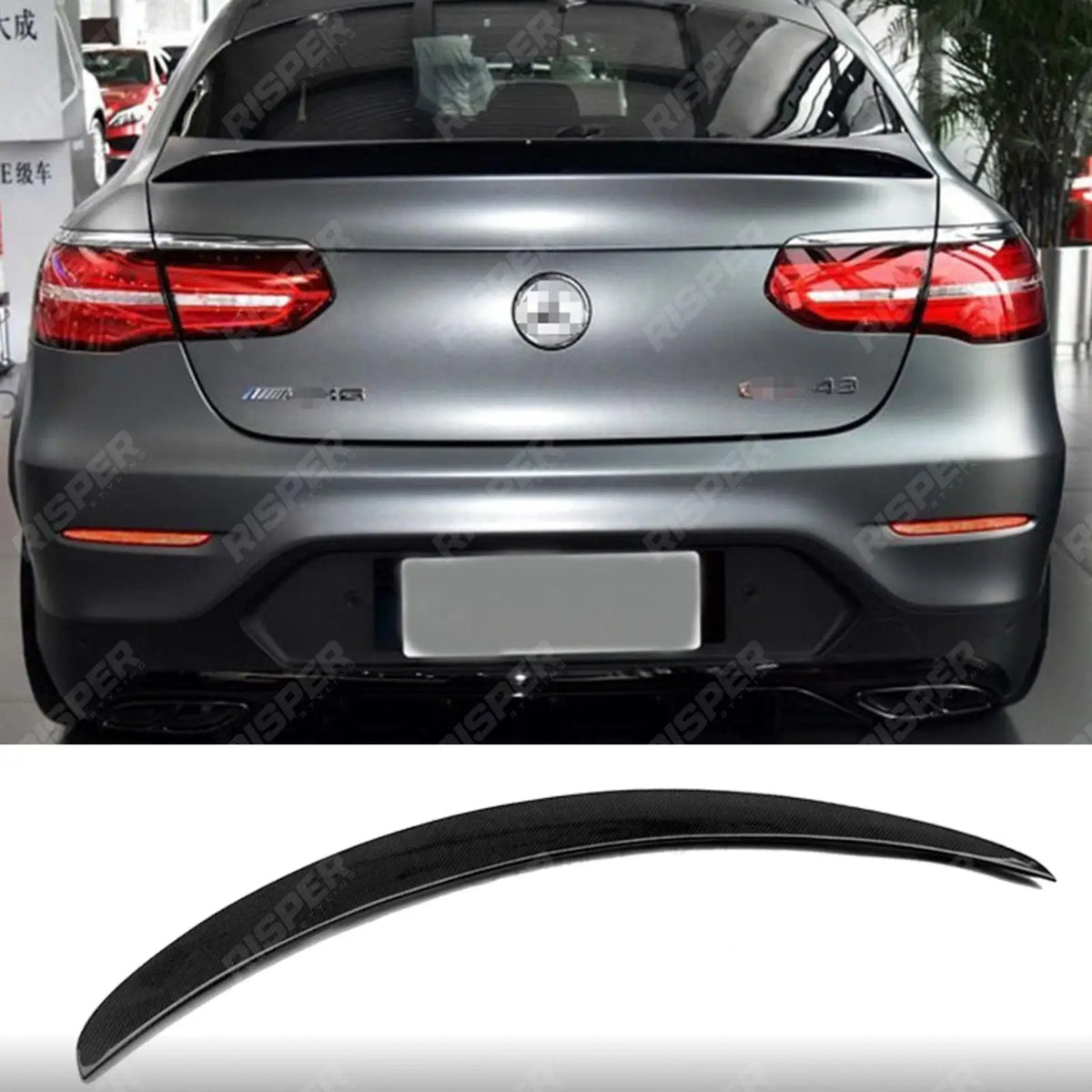 'GLC63 AMG Style' Boot Spoiler In Gloss Black For Mercedes GLC Coupe 2015+