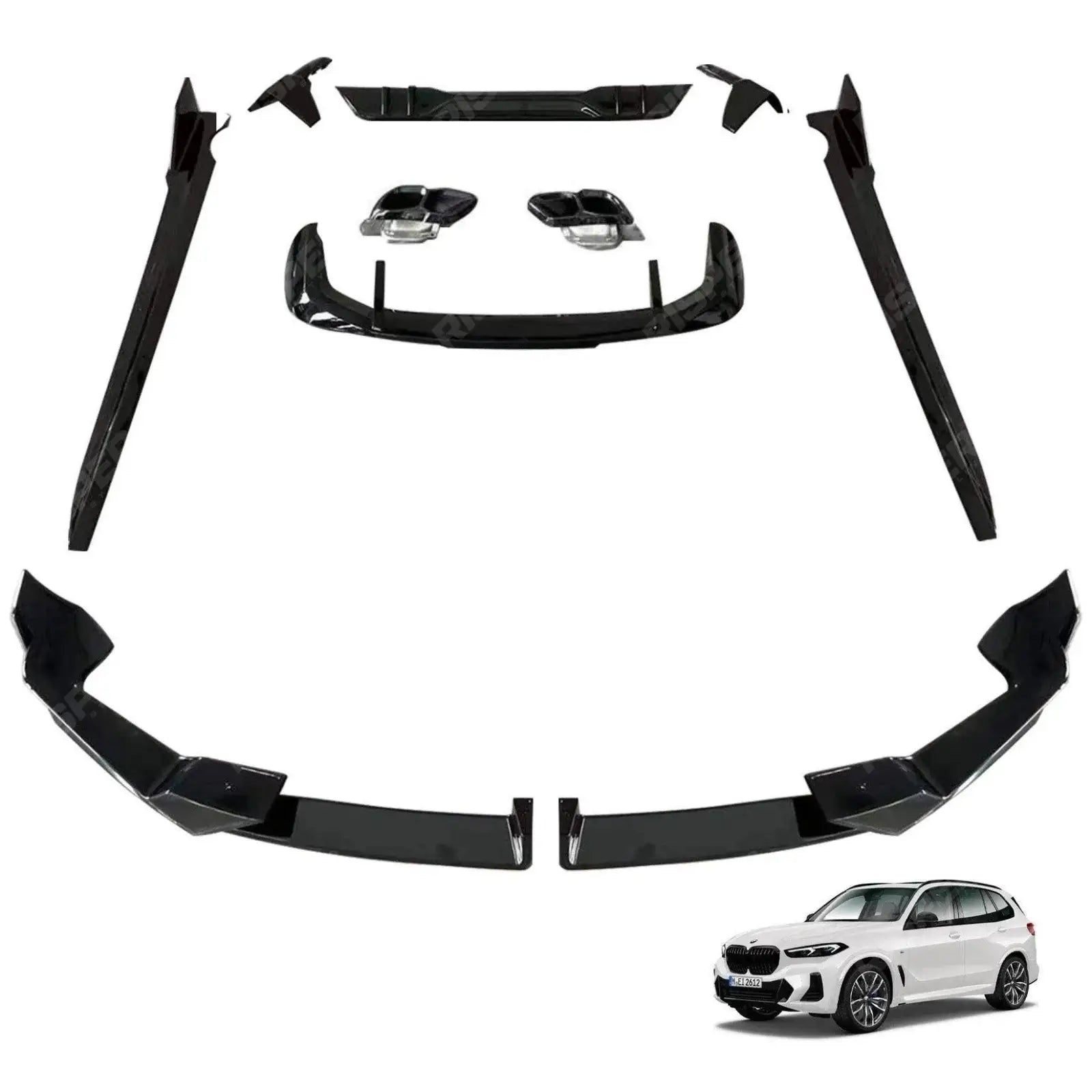 Gloss Black Aero Kit by RISPER For BMW X5 G05 LCI M Sport 2023+