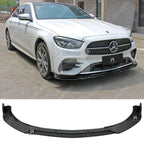 Gloss Black 'Brabus Style' Front Splitter Lip For Mercedes E Class W213 2020+
