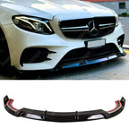 Gloss Black 'Brabus Style' Front Splitter Lip For Mercedes E Class W213 2020+