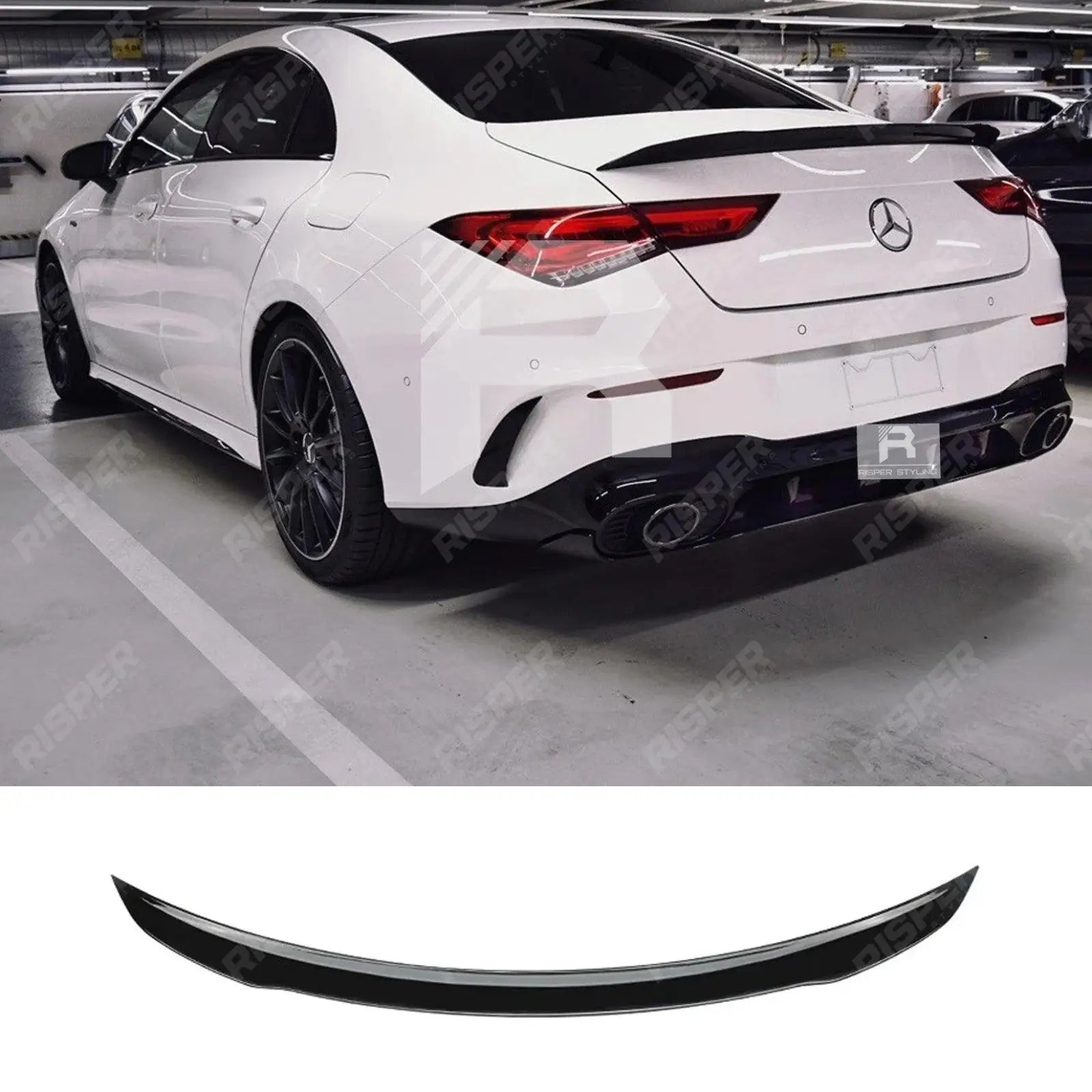 Gloss Black 'CLA45S AMG Style' Rear Boot Spoiler For Mercedes CLA W118 2020+