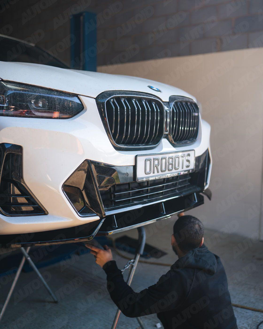 Gloss Black Competition Front Splitter for BMW iX3, X3 LCI & X4 LCI (2021+, G01 G02)