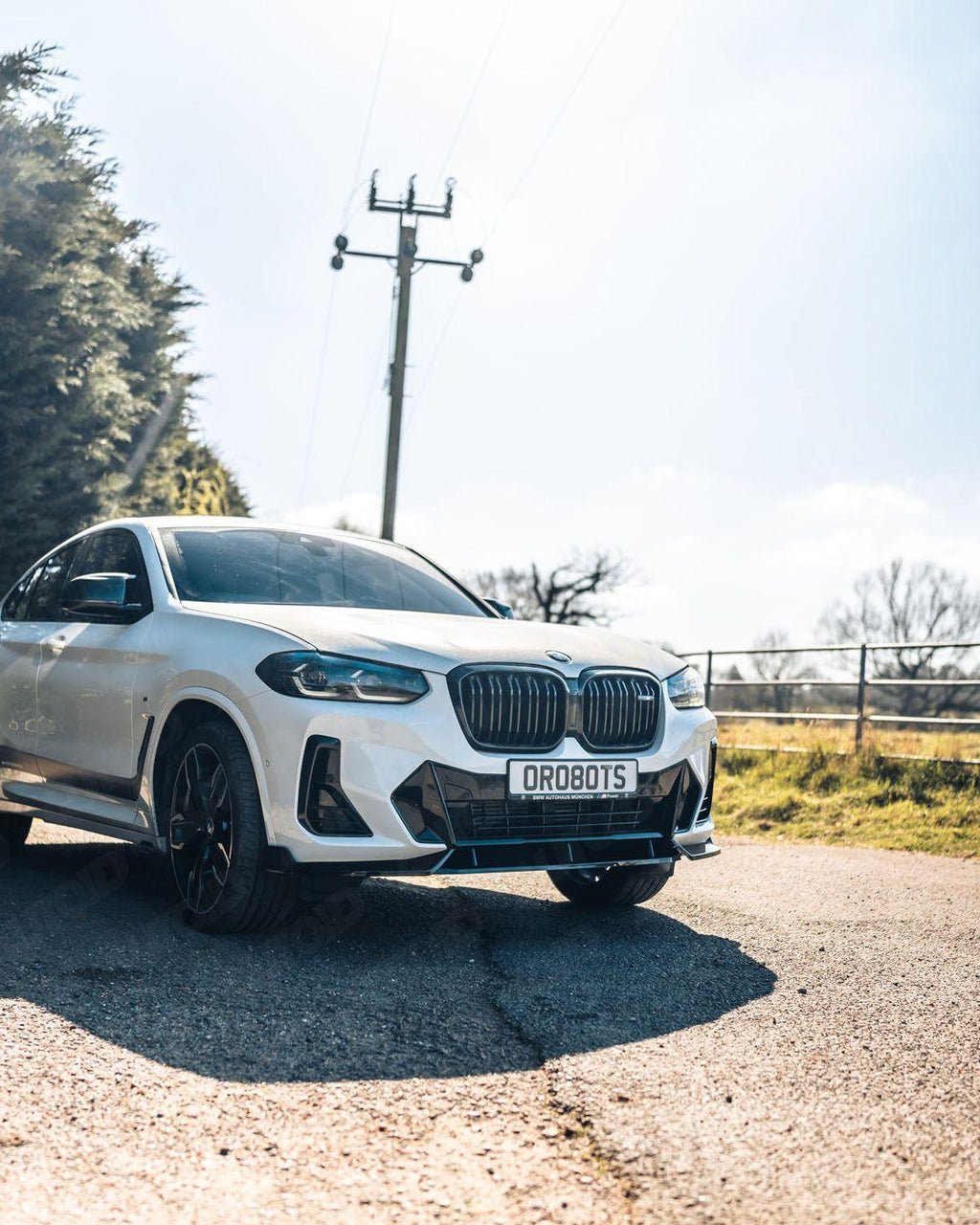 Gloss Black Competition Front Splitter for BMW iX3, X3 LCI & X4 LCI (2021+, G01 G02)