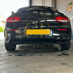 A Style Gloss Black Rear Diffuser & Exhaust Tips for Mercedes Benz W205 C Class & C63 Coupe 15-21